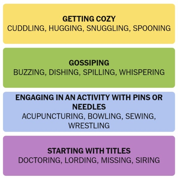 Completed NYT Connections puzzle displaying four color-coded categories with correct word groupings highlighted