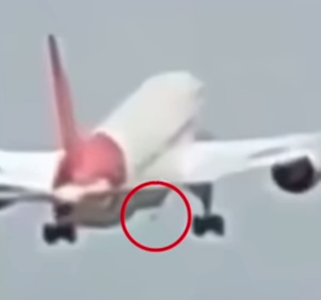 Boeing 787 Dreamliner RAM Air Turbine deployment location diagram showing gray emergency power unit beneath aircraft wing