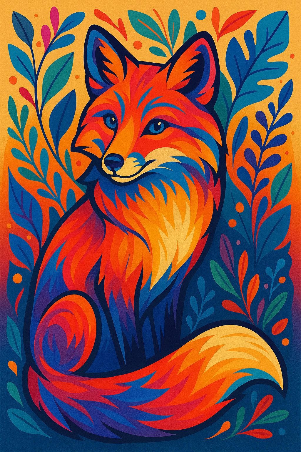 Colorful fox illustration representing today's Wordle answer