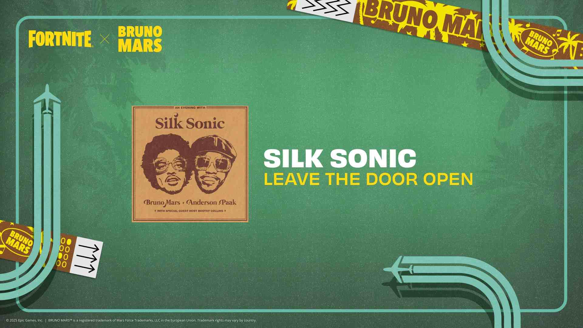 Jam Track Silk Sonic’s Leave The Door Open in Fortnite