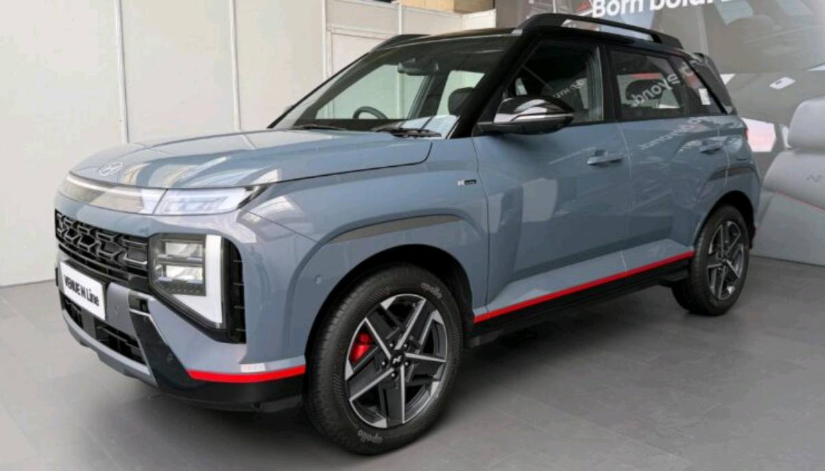 Hyundai Venue N Line sport variant in dual-tone color with red accents