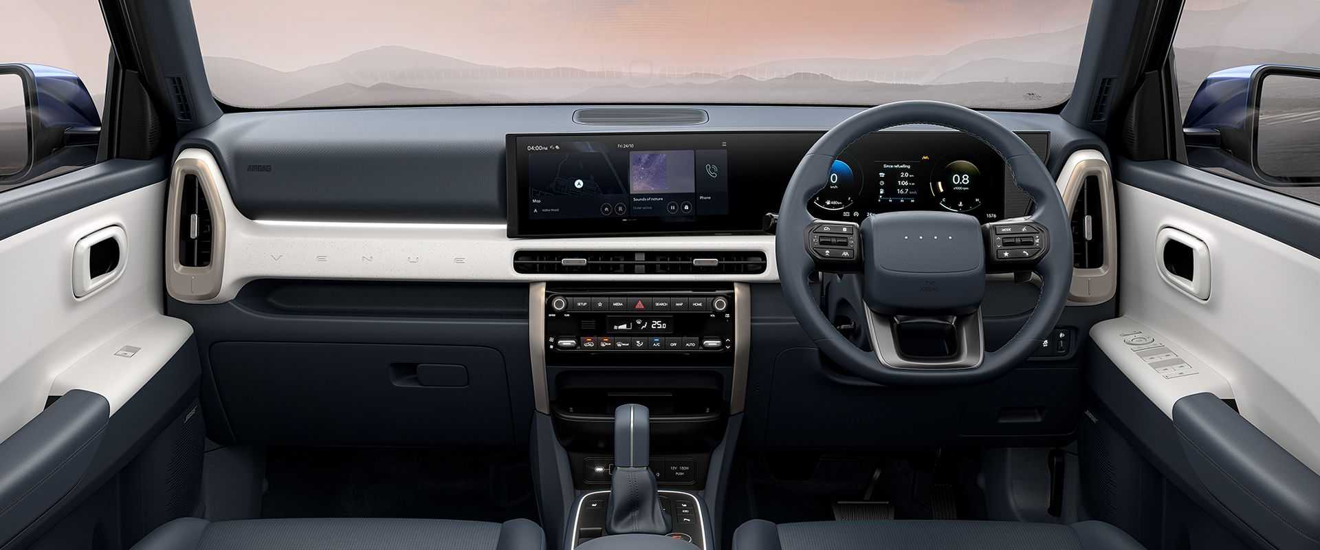 New 2025 Hyundai Venue's dual screen interior layout