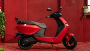 TVS Rizta scooter in red colour