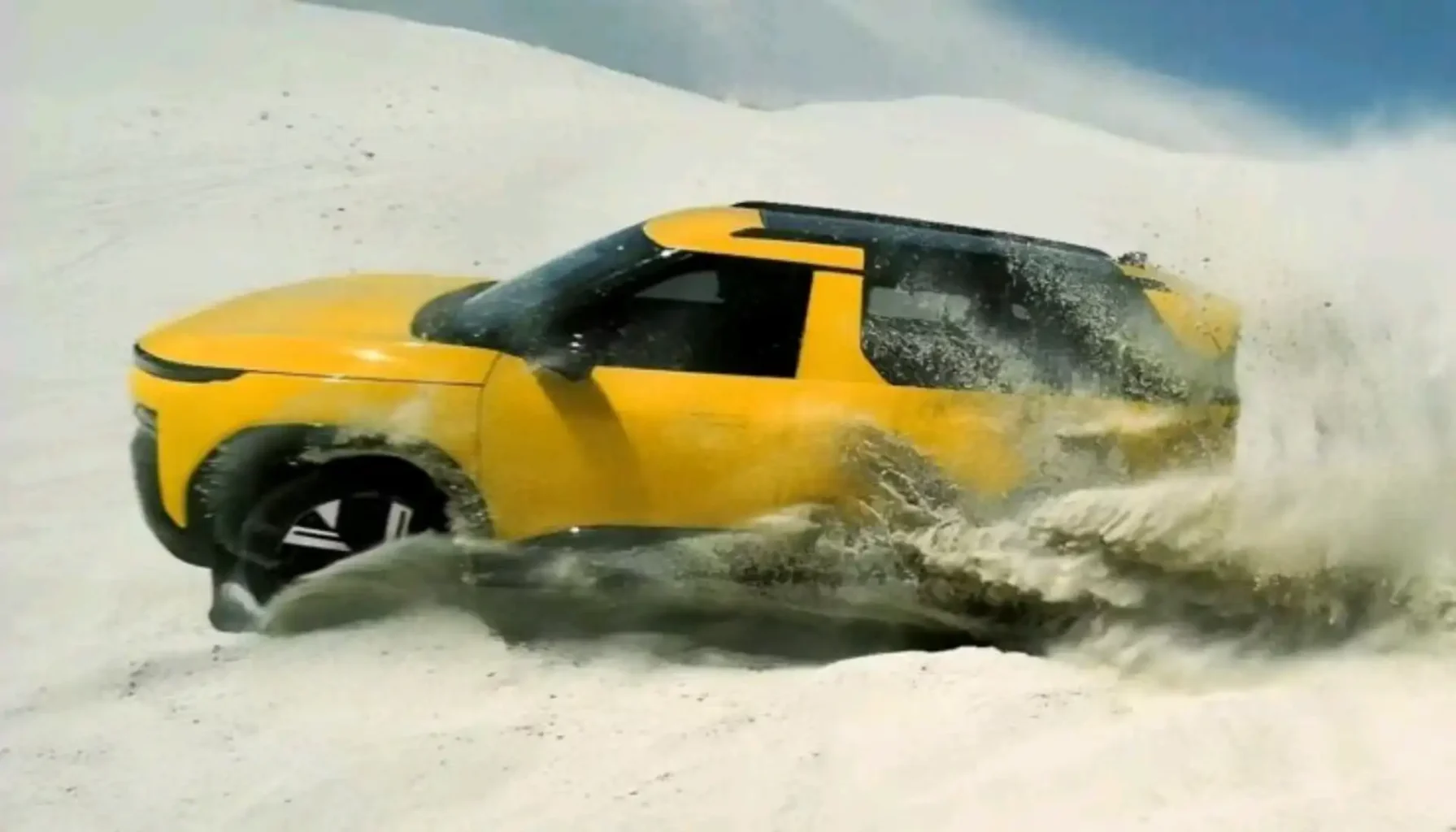 Sierra EV alloy wheels and flush door handles in desert 