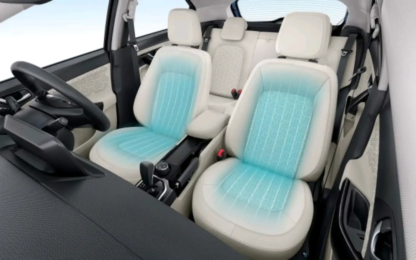 Maruti brezza interior showing seats