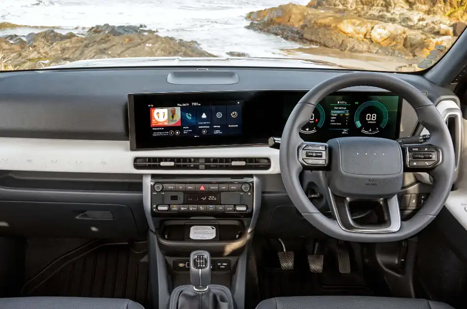 Hyundai Venue interior wireless charger console