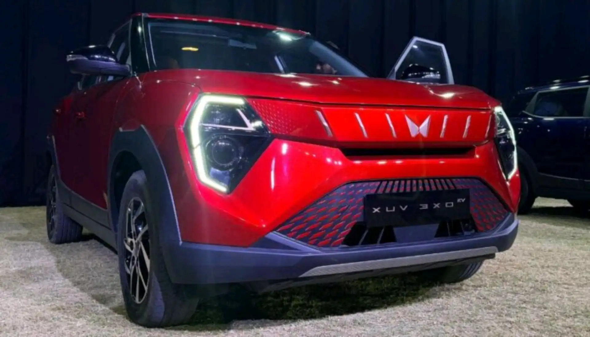 Mahindra XUV 3XO EV front three-quarter view