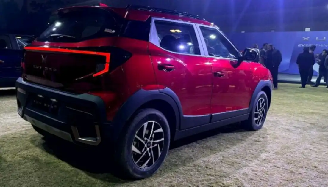 Mahindra XUV 3XO EV rear profile angle