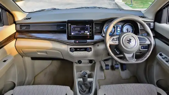 Ertiga dashboard with steering wheel 